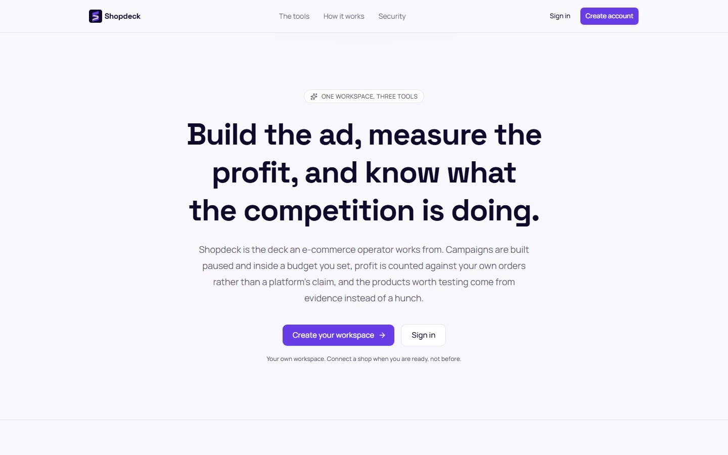 Shopdeck homepage